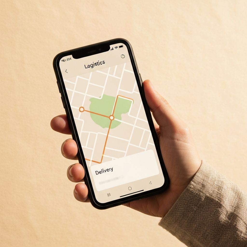 Atlas Cargo logistics mobile app showing a route on a map