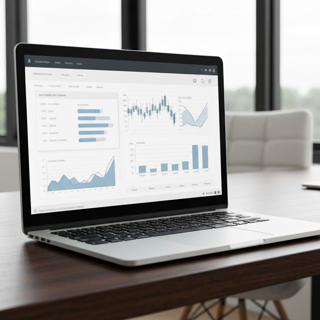 Folio Bank treasury dashboard on a laptop screen